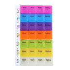 Colorful 28-Grid Weekly Medicine Box