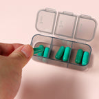 Portable 7-Compartment Pill Box