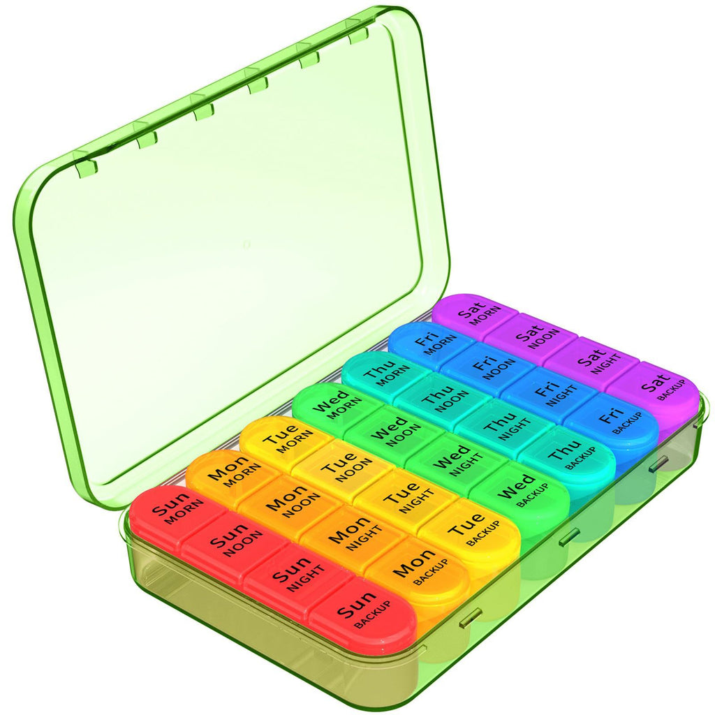 Travel Multi-Grid Medicine Storage Box (21/28 Grids)