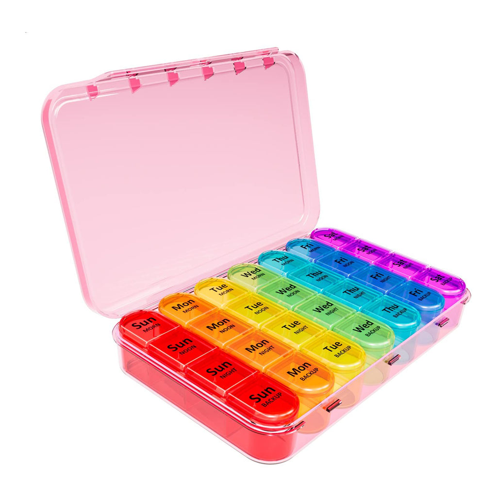 Travel Multi-Grid Medicine Storage Box (21/28 Grids)