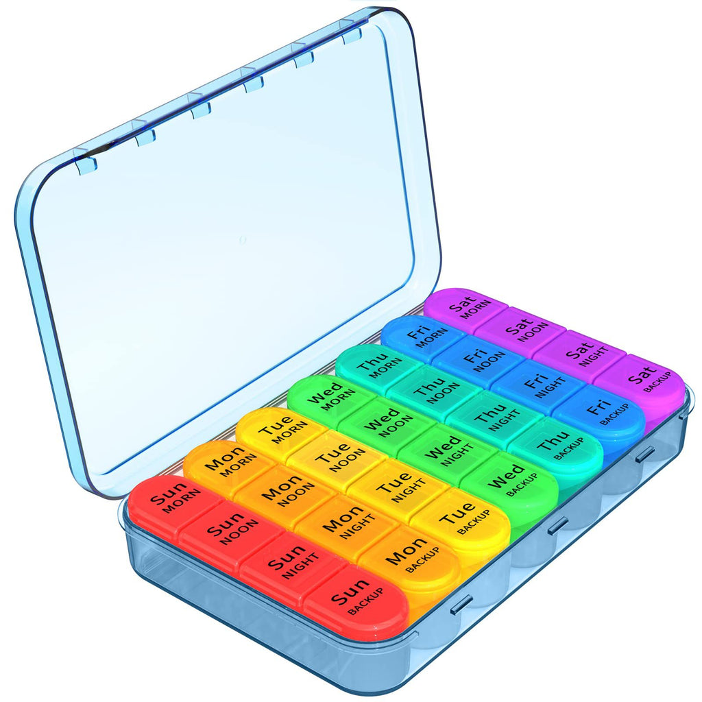 Travel Multi-Grid Medicine Storage Box (21/28 Grids)