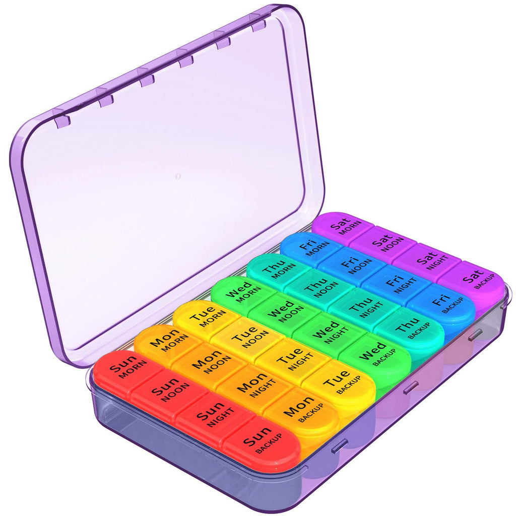 Travel Multi-Grid Medicine Storage Box (21/28 Grids)