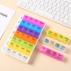 Colorful 28-Grid Weekly Medicine Box