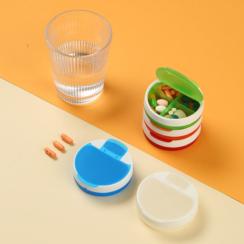 Round 4-Grid Mini Medicine Box
