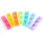 Fun & Functional: Horizontal Rainbow Weekly Pill Organizer