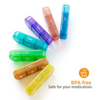 Portable Weekly Pill Organizer – 21 Grids with Waterproof Ring
