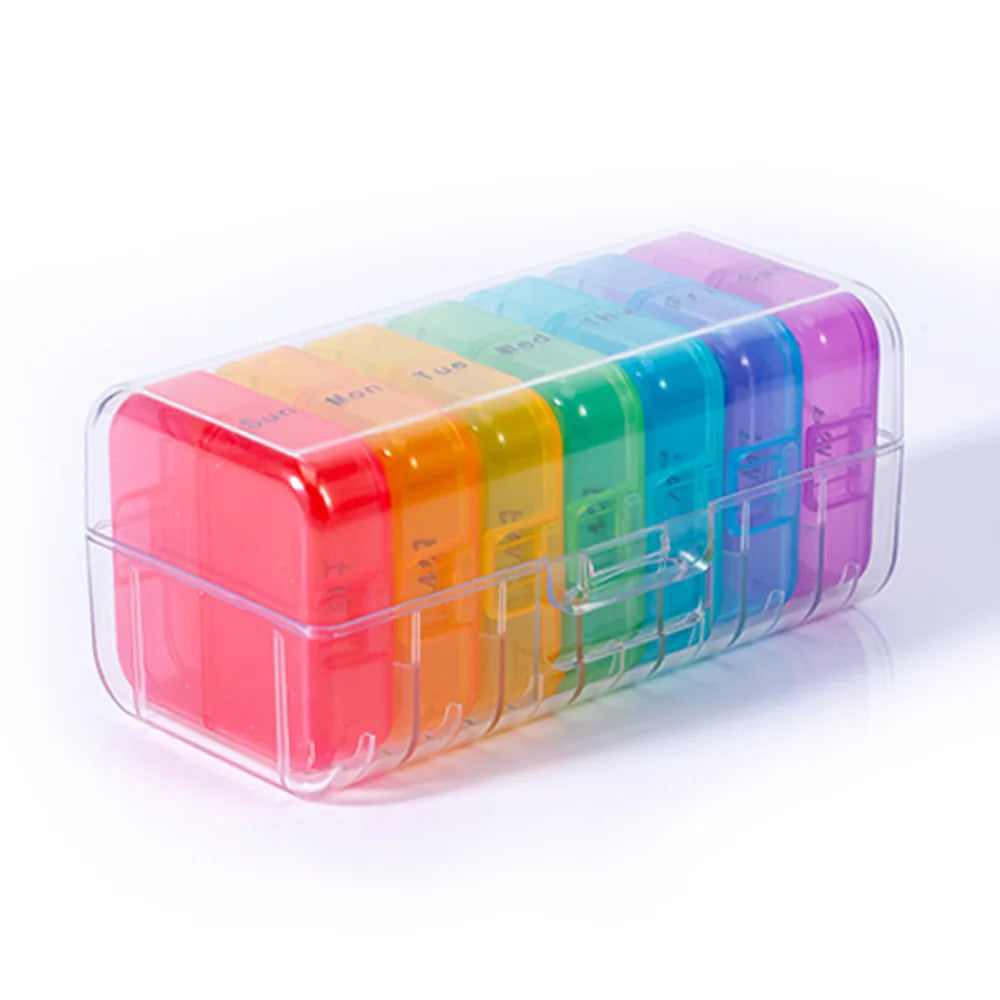 Bright & Organized: Your Colorful 7-Day Pill Companion