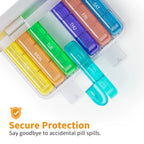 Portable Weekly Pill Organizer – 21 Grids with Waterproof Ring