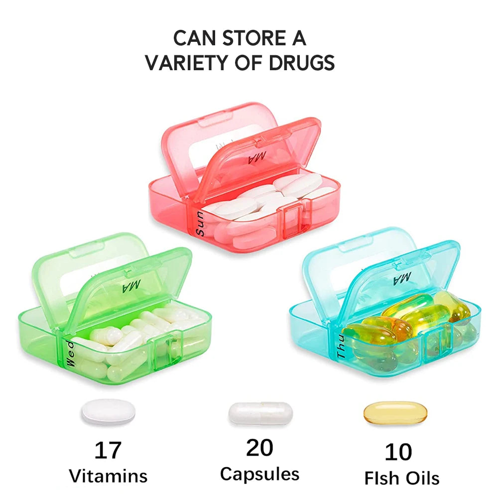 Bright & Organized: Your Colorful 7-Day Pill Companion